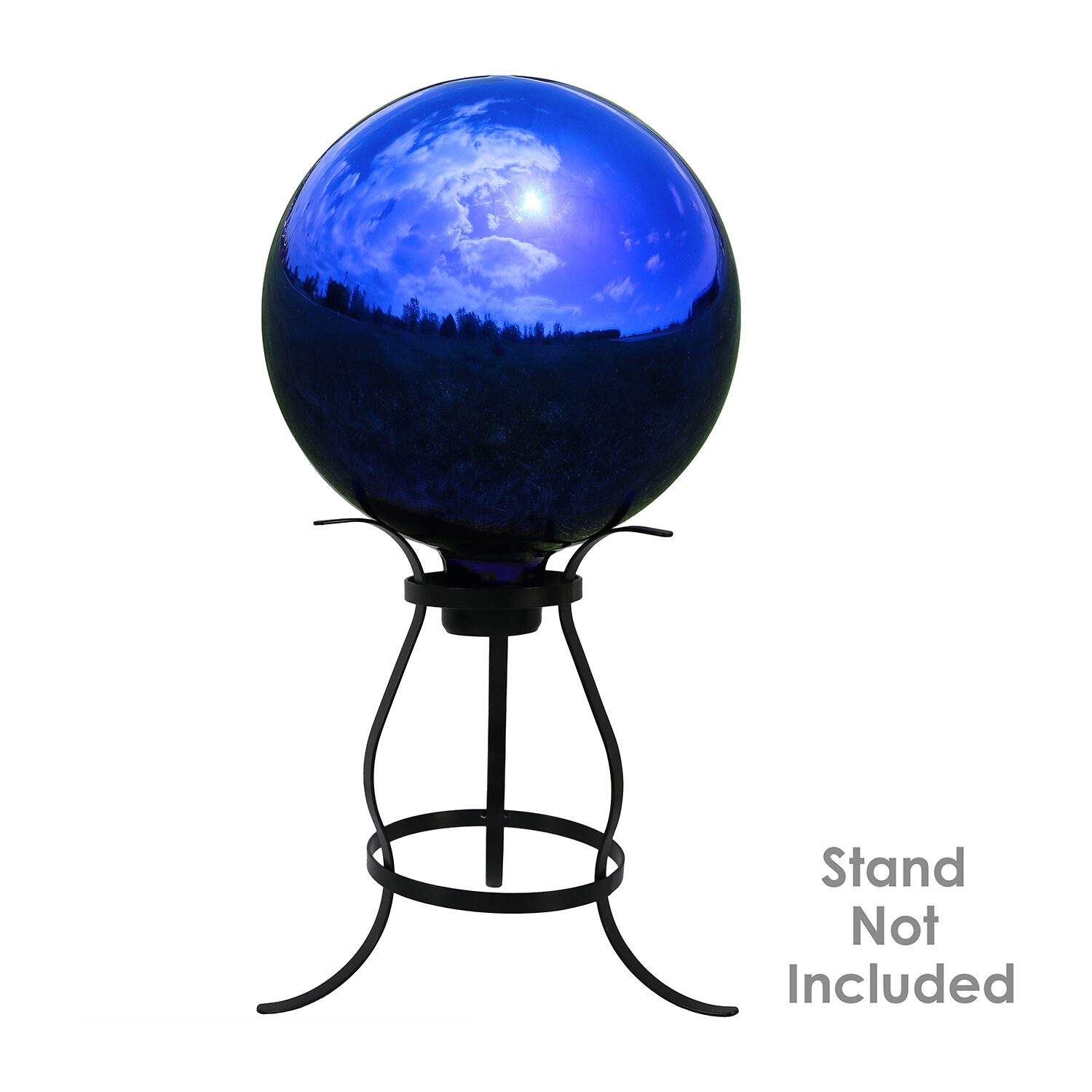 Net Health Shops Blue Mirrored Gazing Globe - 10 Inch 2-pc. Glass Yard Art