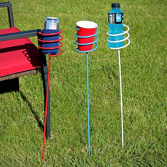 Net Health Shops Red White & Blue Outdoor Drink Holder Yard Art