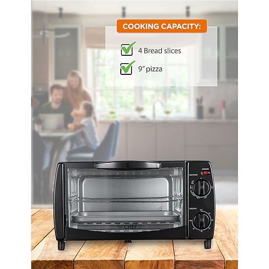 Commercial Chef 10L 4 Slice Mechanical Toaster Oven