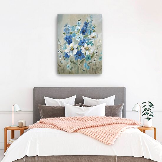 30''X40'' Blue Garden II Canvas Art