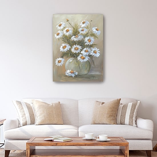 Lumaprints Bowl Of Daisies Canvas Art