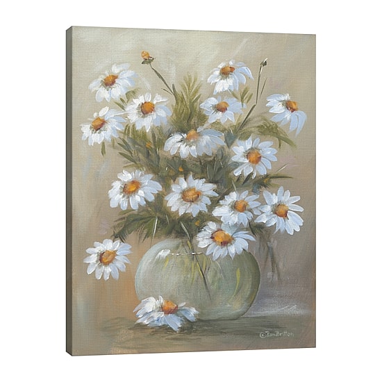 Lumaprints Bowl Of Daisies Canvas Art