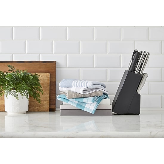 Chambray Stripe Dual Purpose 2-pc Kitchen Towel Set