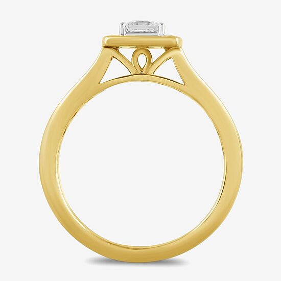 Womens 1 CT. T.W. Lab Grown White Diamond 14K Gold Over Silver Wedding Bridal Set