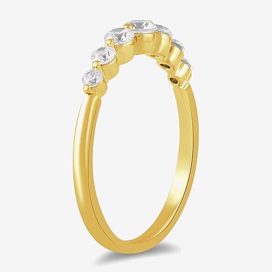 Womens 1/2 CT. T.W. Lab Grown White Diamond 10K Gold Anniversary Wedding Band