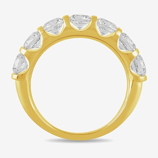 (H / I1-I2) Womens 2 CT. T.W. Lab Grown White Diamond 10K Gold Wedding Band