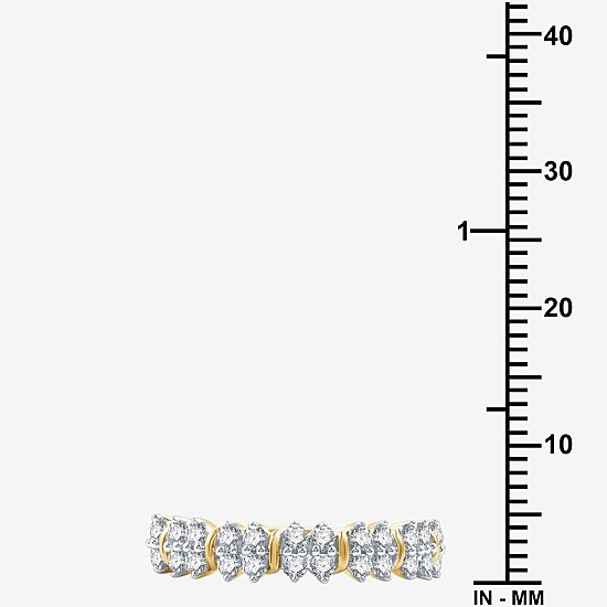 Womens 1/2 CT. T.W. Lab Grown White Diamond 14K Gold Over Silver Sterling Silver Band