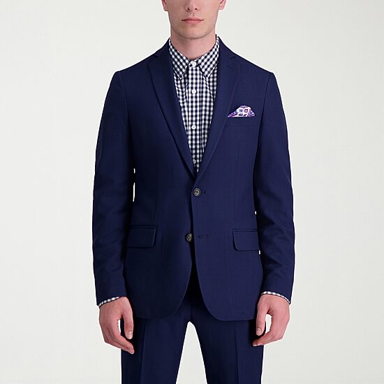 Haggar Smart Wash Tech Suit Mens Stretch Fabric Slim Fit Suit Jacket