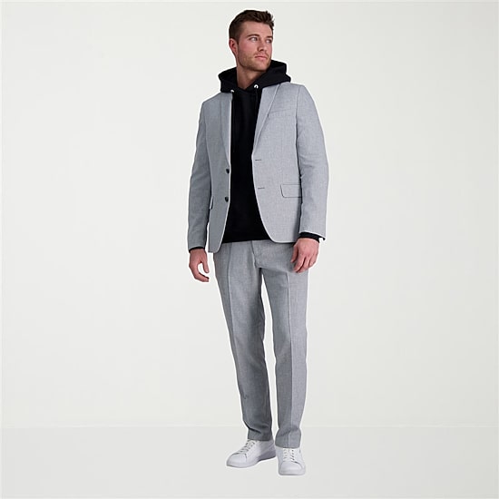 Haggar Smart Wash With Repreve Mens Stretch Fabric Slim Fit Flat Front Suit Pant