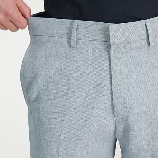 Haggar Smart Wash With Repreve Mens Stretch Fabric Slim Fit Flat Front Suit Pant