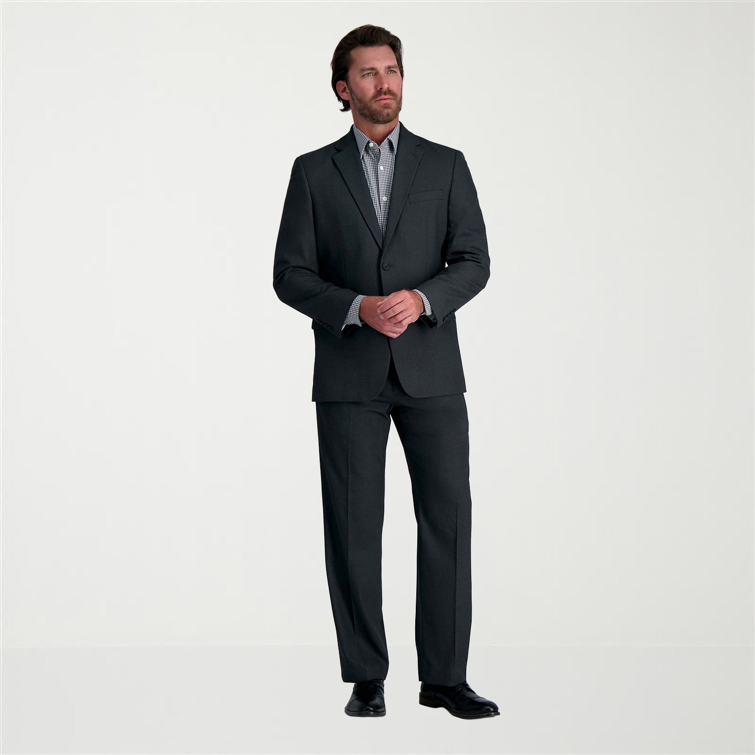 Haggar JMH Premium Stretch Mens Classic Fit Flat Front Suit Pant