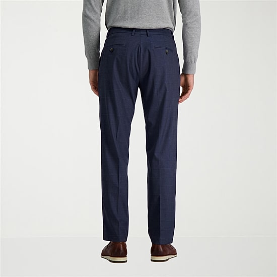 Haggar JMH Tailored Windowpane Mens Modern Fit Windowpane Flat Front Suit Pant