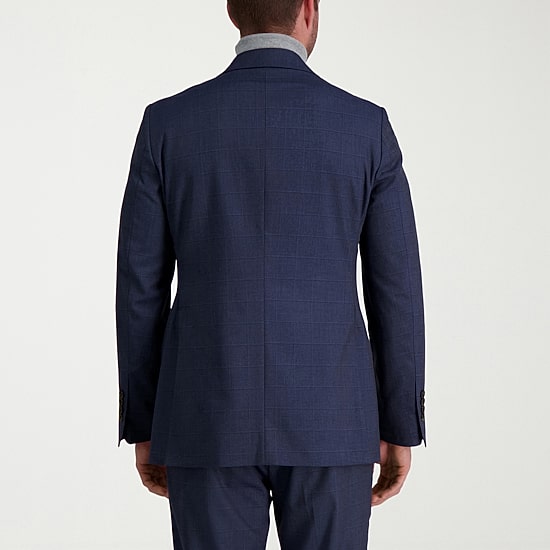 Haggar JMH Tailored Windowpane Mens Stretch Fabric Modern Fit Suit Jacket