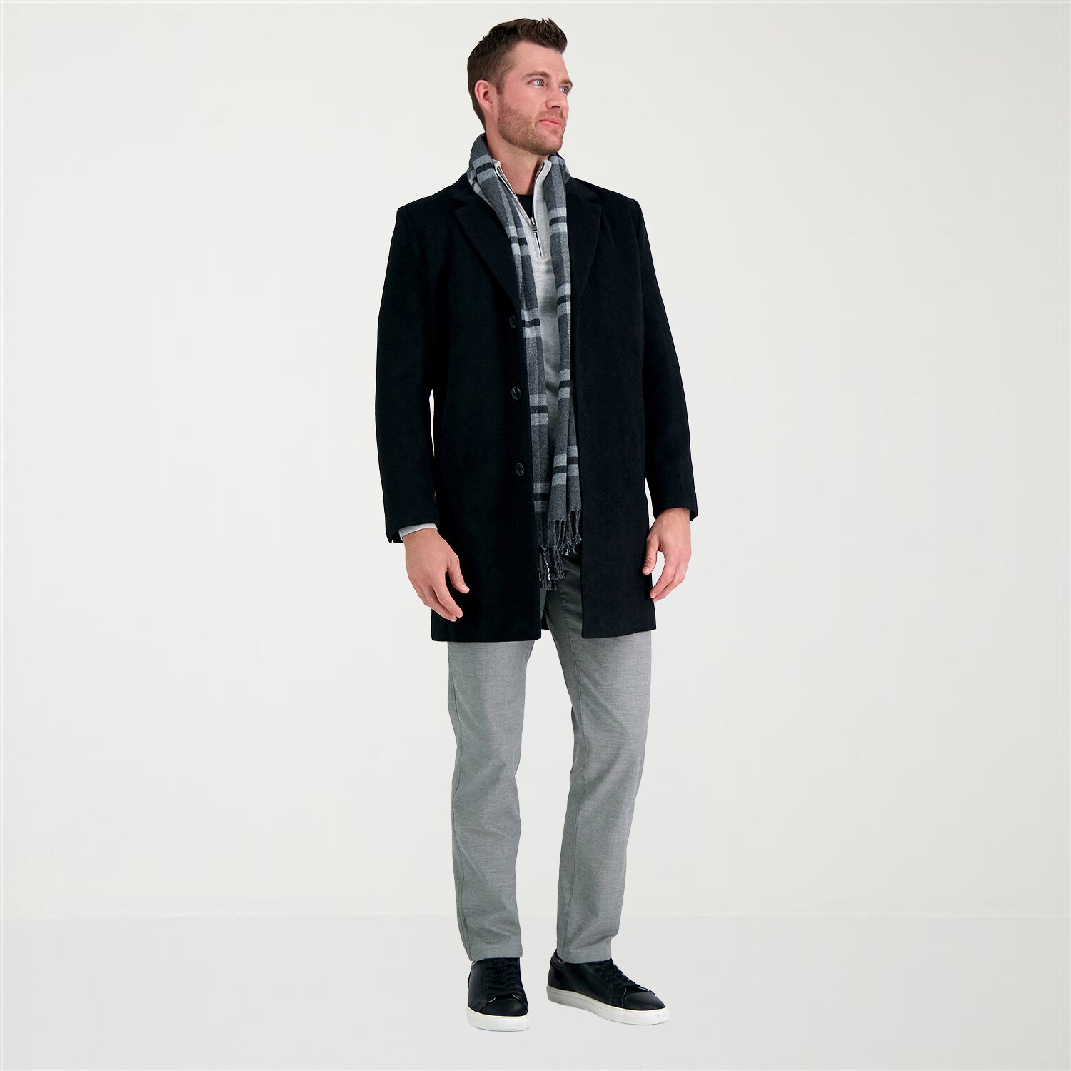 Haggar Premium Mens Lightweight Topcoat Coat