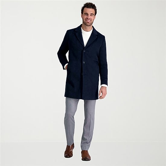 Haggar Premium Mens Lightweight Topcoat Coat