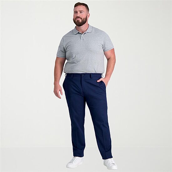 Haggar Cool Right Performance Flex Mens Straight Fit Big and Tall Flat Front Pant
