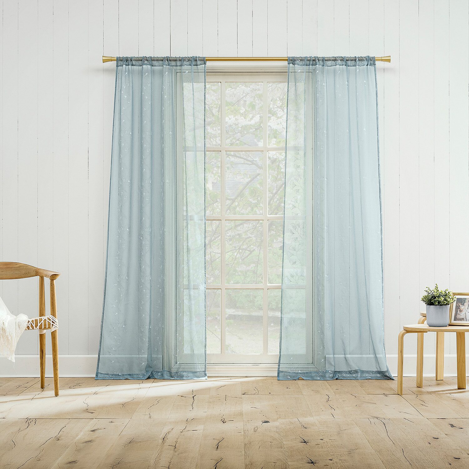 Constance Rod Pocket Sheer Set of 2 Curtain Panel