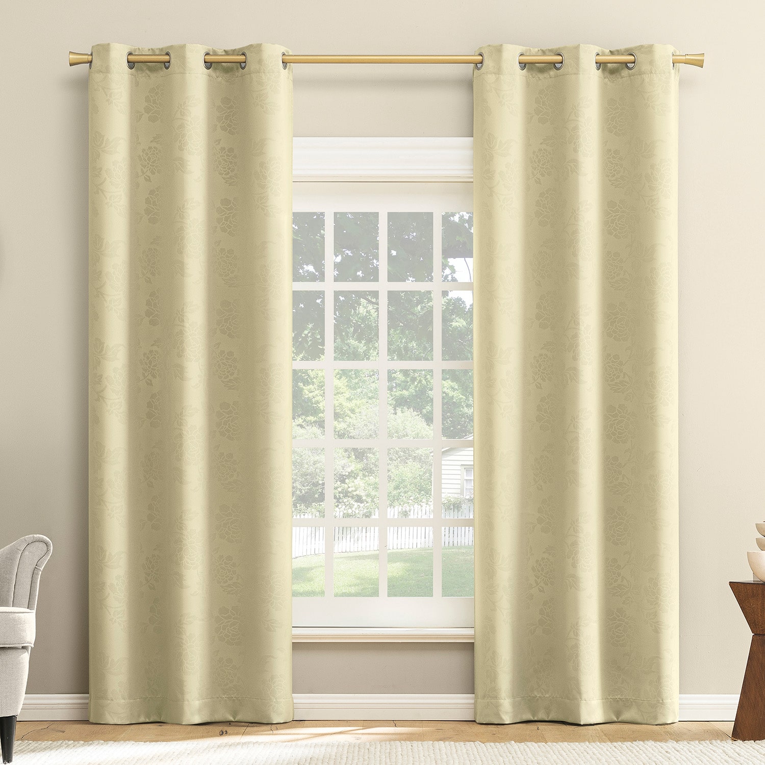Nicola Grommet Top Light-Filtering Set of 2 Curtain Panel