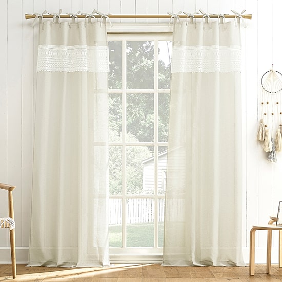 Cherine Tab Top Sheer Set of 2 Curtain Panel