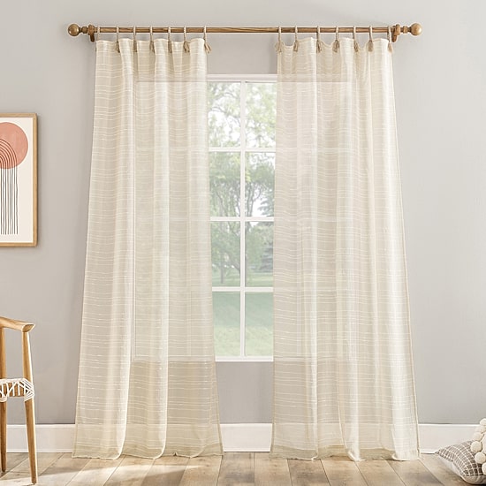 Mona Tab Top Sheer Set of 2 Curtain Panel