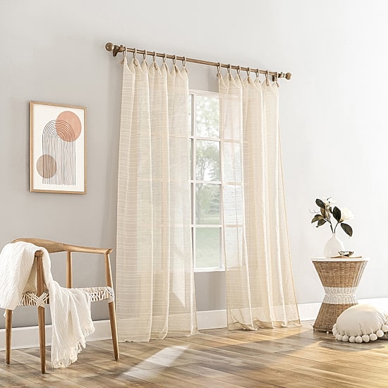 Mona Tab Top Sheer Set of 2 Curtain Panel