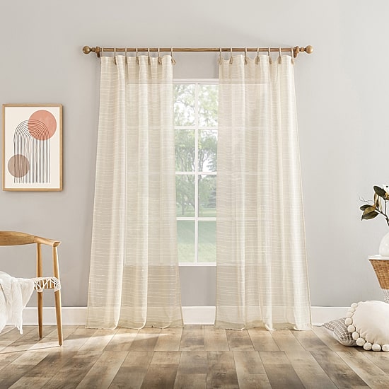 Mona Tab Top Sheer Set of 2 Curtain Panel
