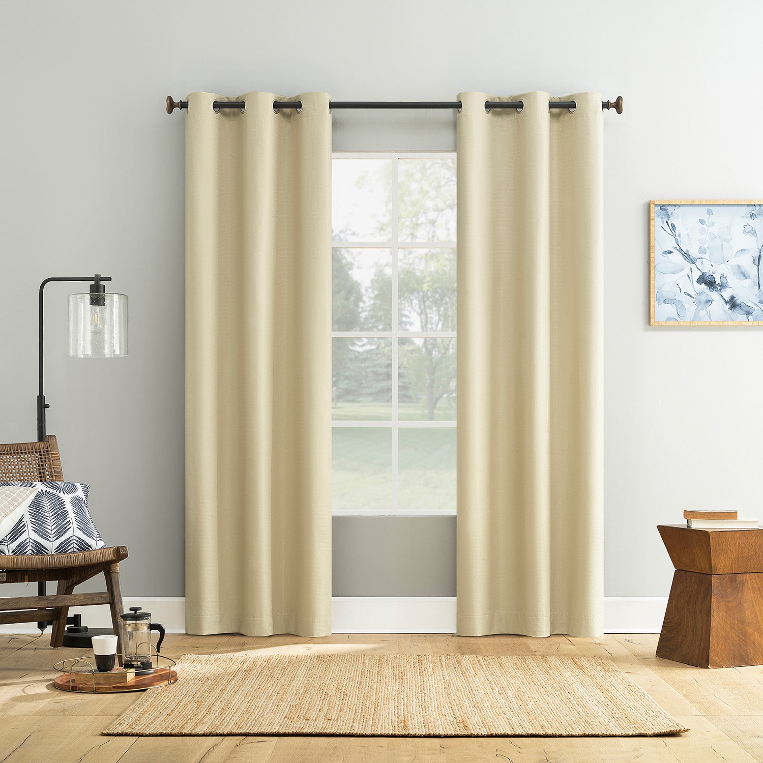 Bayline Grommet Top Blackout Set of 2 Curtain Panel