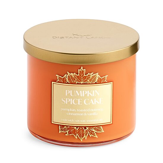 Distant Lands Pumpkin Spice Cake 3-Wick Scented Jar Candle
