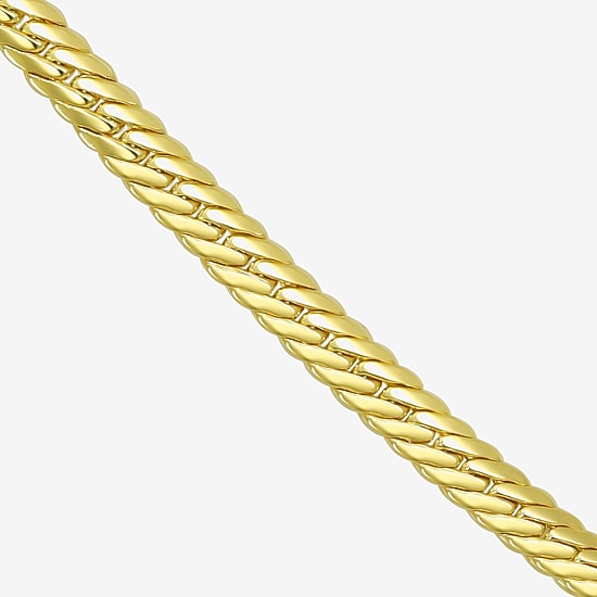 Made in Italy Womens 10K Gold 20 Inch Herringbone Chain Necklace