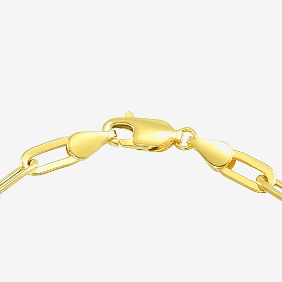 Gold Addiction Womens 10K Gold 7.5 Inch Semisolid Link Chain Bracelet