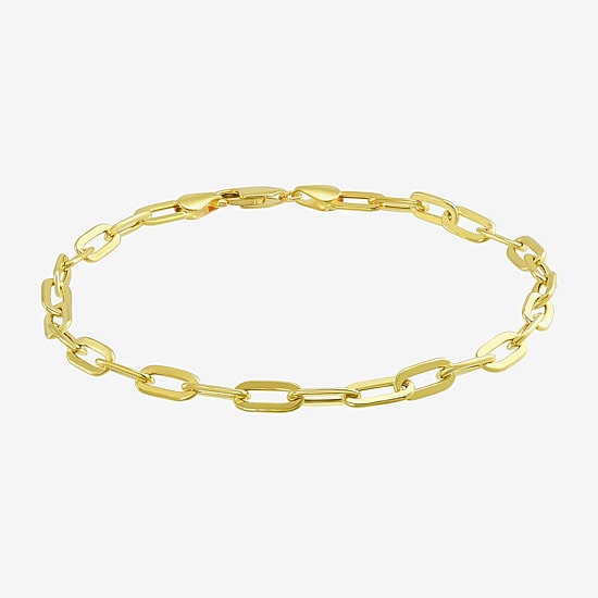 Gold Addiction Womens 10K Gold 7.5 Inch Semisolid Link Chain Bracelet