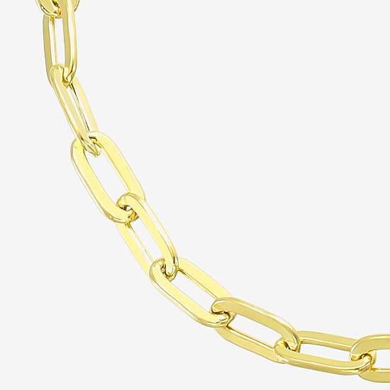 Gold Addiction Womens 10K Gold 7.5 Inch Semisolid Link Chain Bracelet