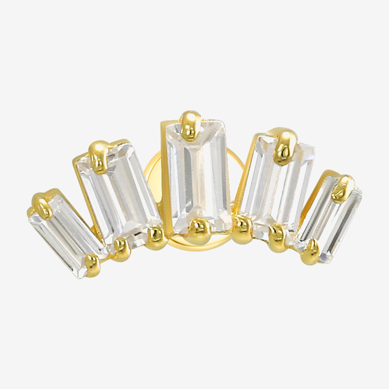 Gold Addiction Womens 10K Gold 9.7mm Single Earring