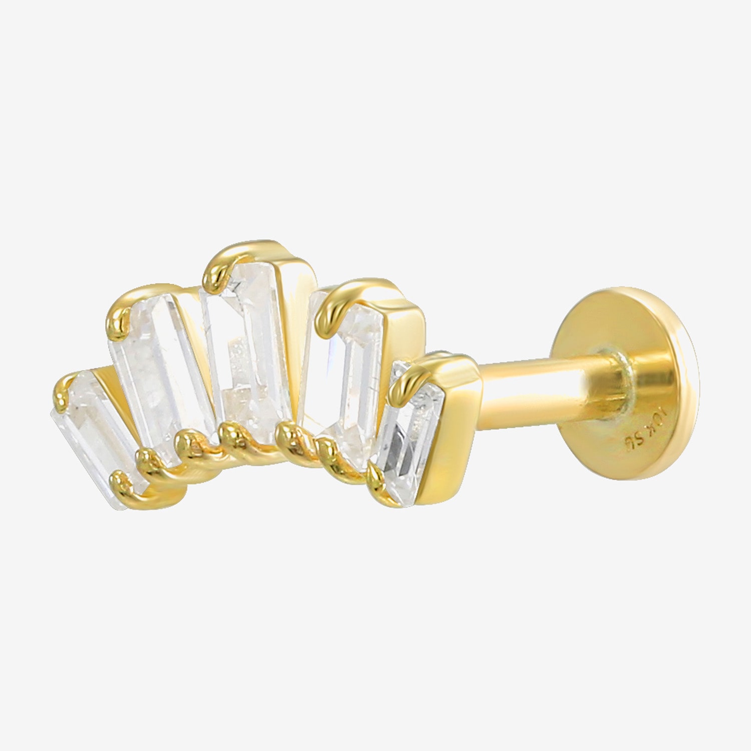 Gold Addiction Womens 10K Gold 9.7mm Single Earring