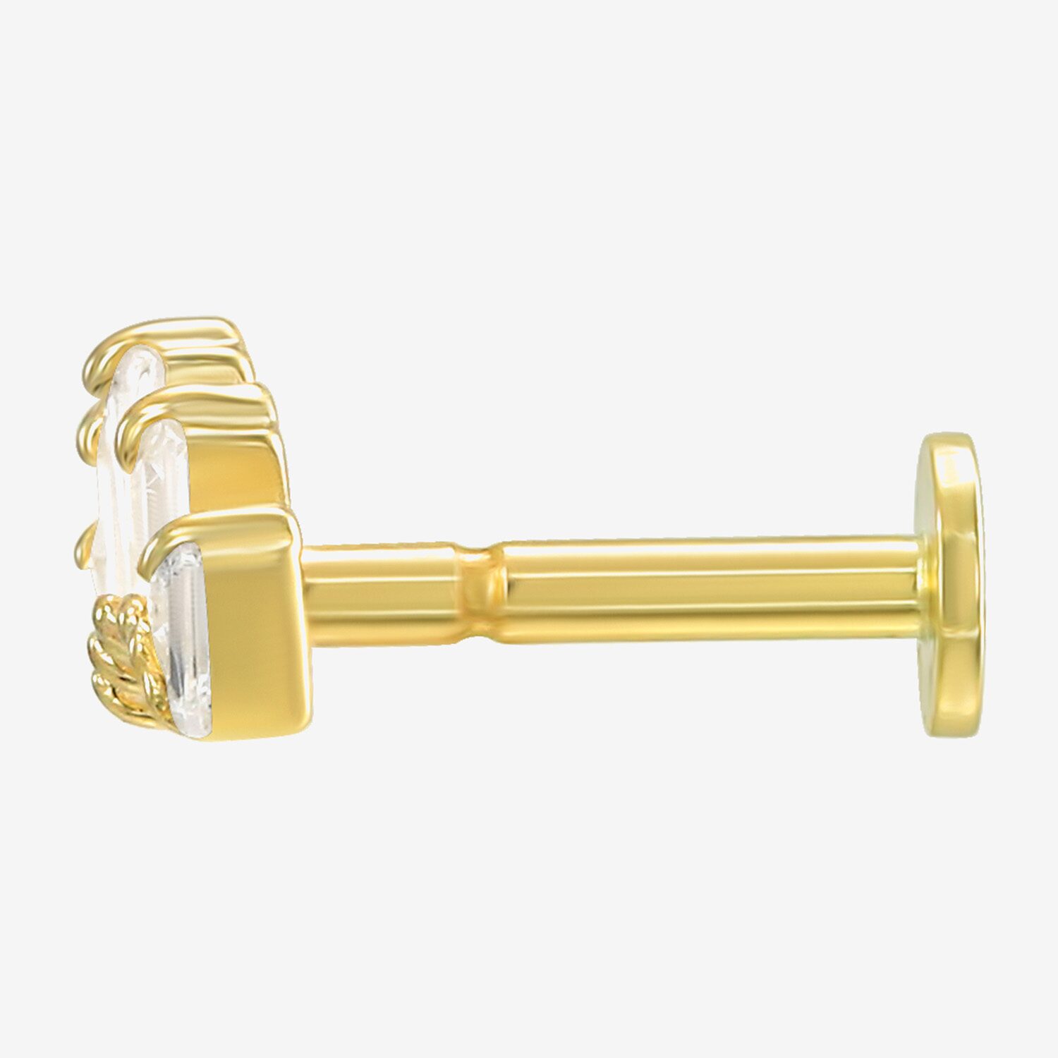 Gold Addiction Womens 10K Gold 9.7mm Single Earring