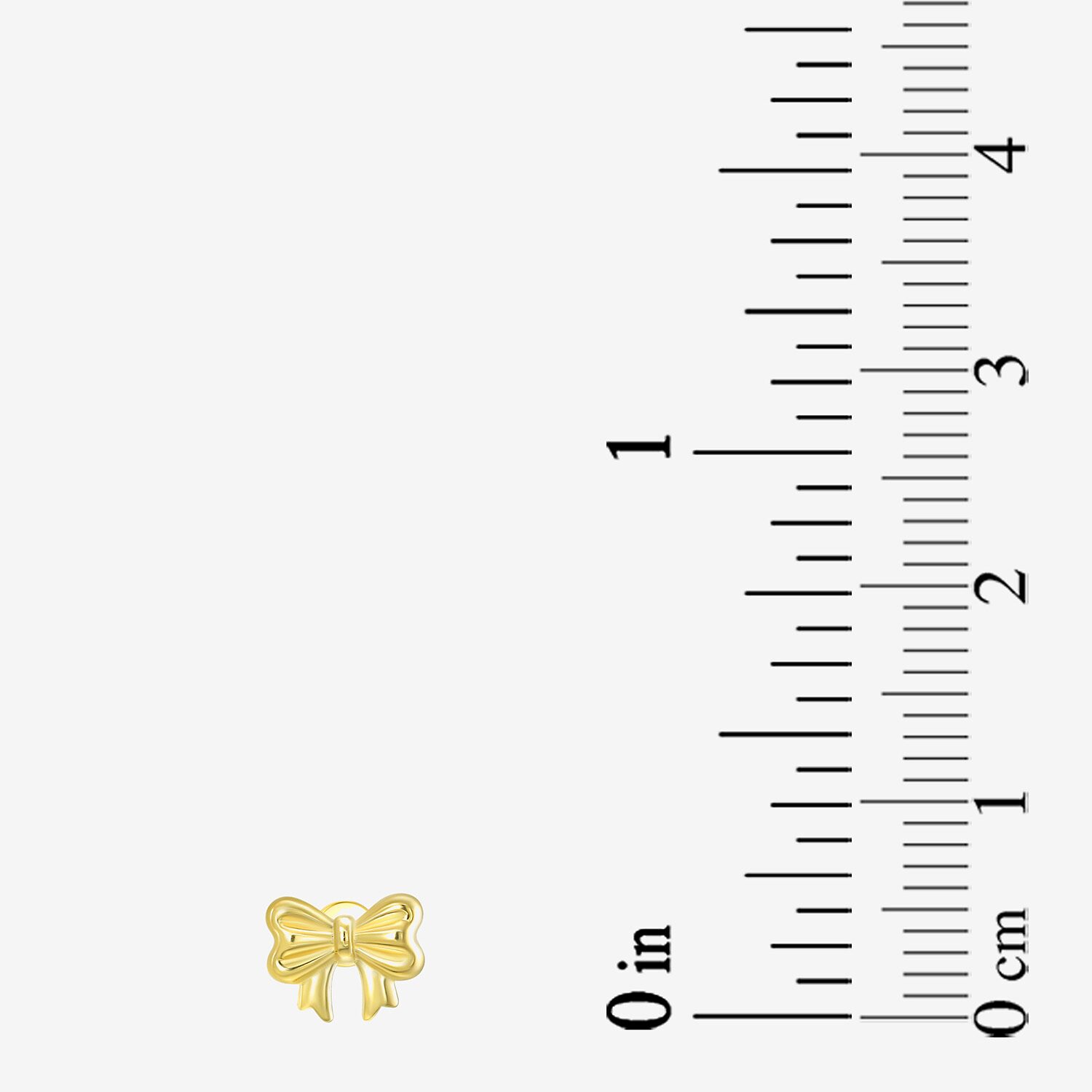 Gold Addiction Womens 10K Gold 6.5mm Bow Single Earring