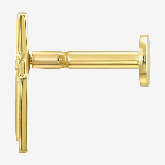 Gold Addiction Womens 10K Gold 7.8mm Cross Single Earring