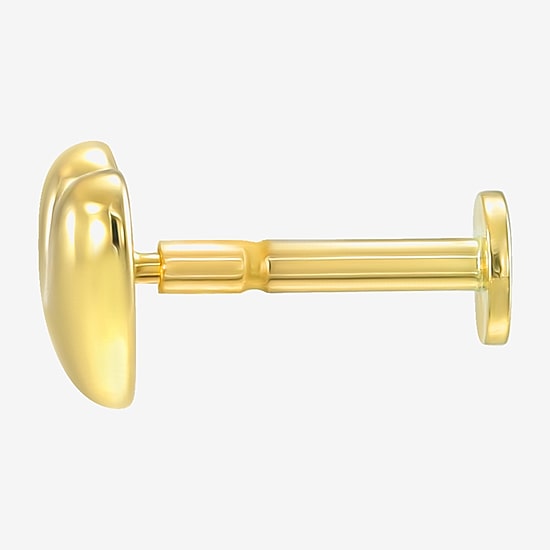 Gold Addiction Womens 10K Gold 6.5mm Heart Single Earring
