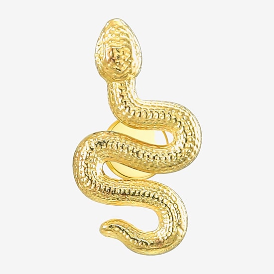 Gold Addiction Snake Womens 10K Gold 9.4mm Single Earring