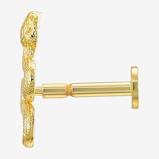 Gold Addiction Snake Womens 10K Gold 9.4mm Single Earring