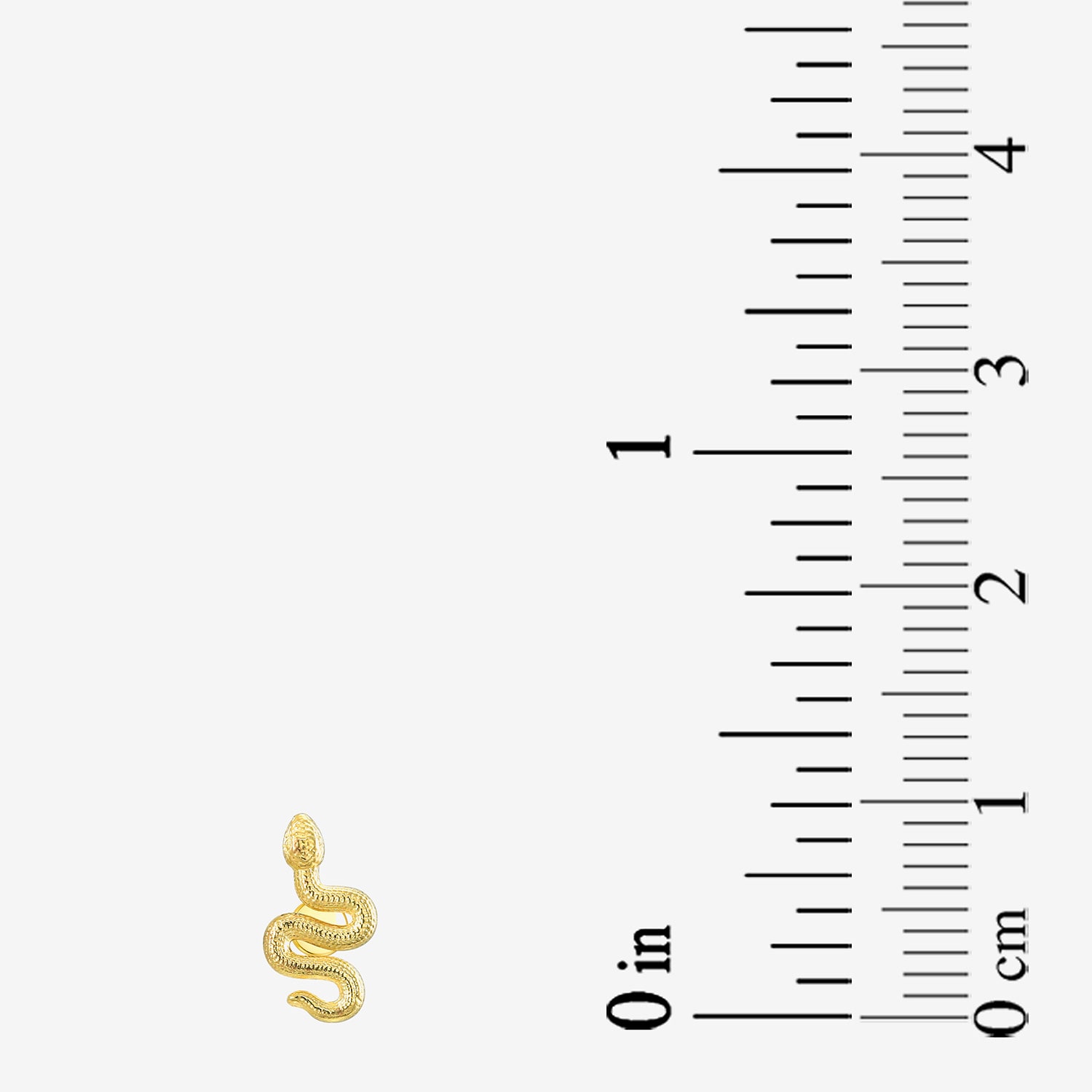 Gold Addiction Snake Womens 10K Gold 9.4mm Single Earring