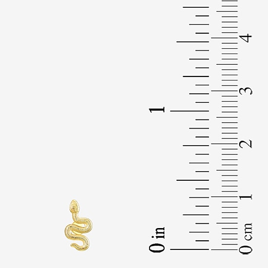 Gold Addiction Snake Womens 10K Gold 9.4mm Single Earring