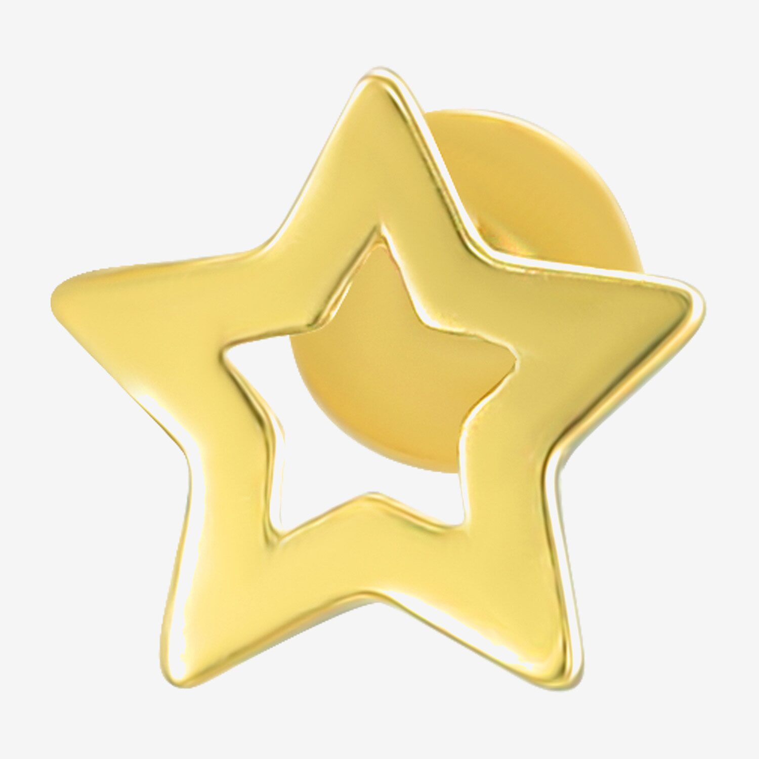 Gold Addiction Womens 10K Gold Star Single Earring