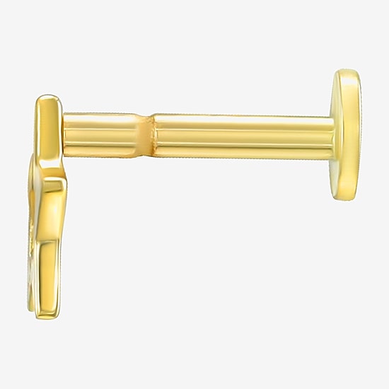 Gold Addiction Womens 10K Gold 4.1mm Star Single Earring
