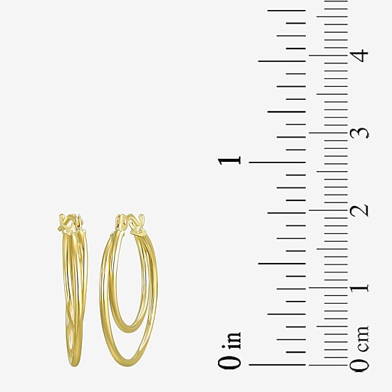 Womens 10K Gold 18mm Hoop Earrings