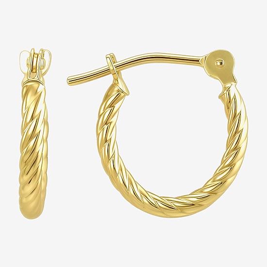 Womens 14K Gold 2 Pair Earring Set