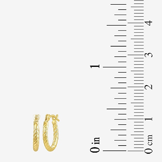 Womens 14K Gold 2 Pair Earring Set