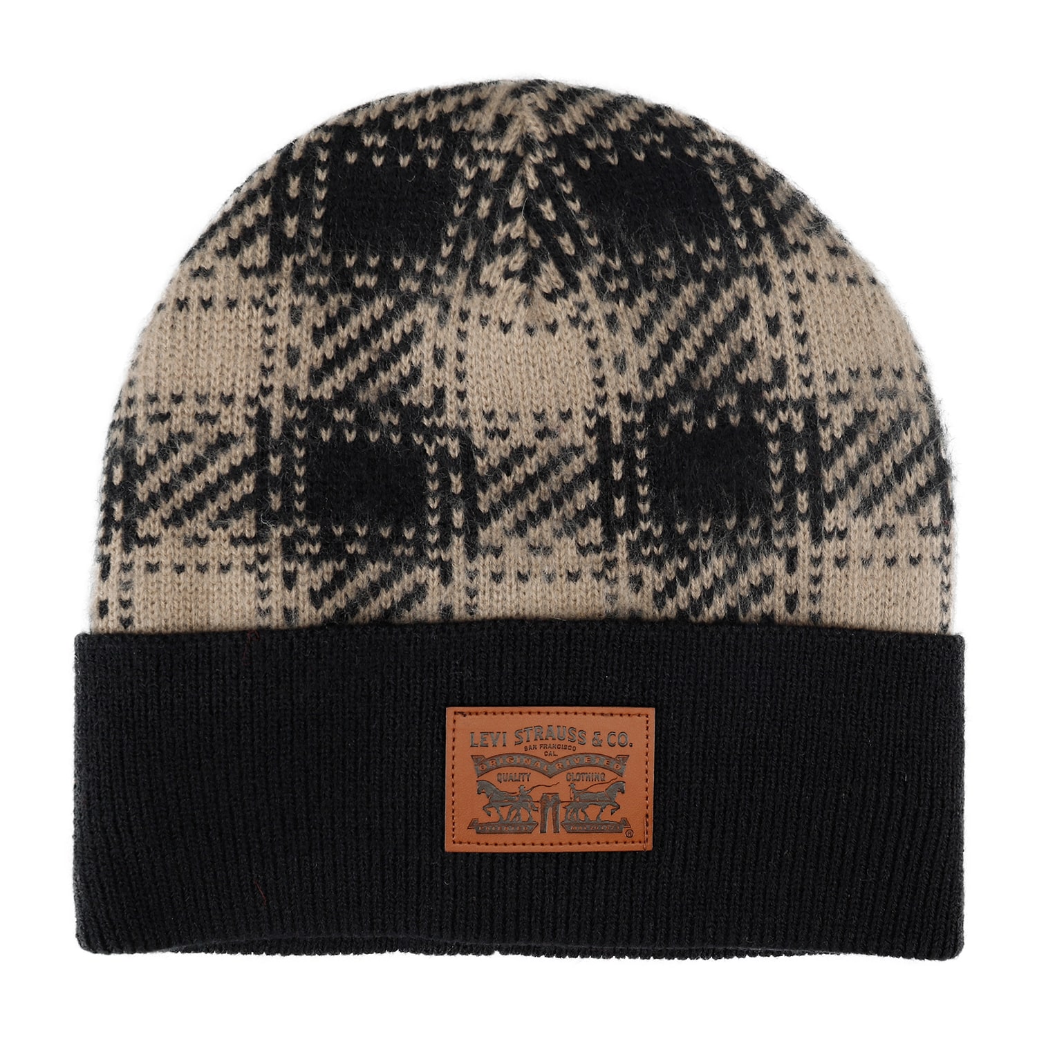 Levi's® Brushed Plaid Mens Beanie