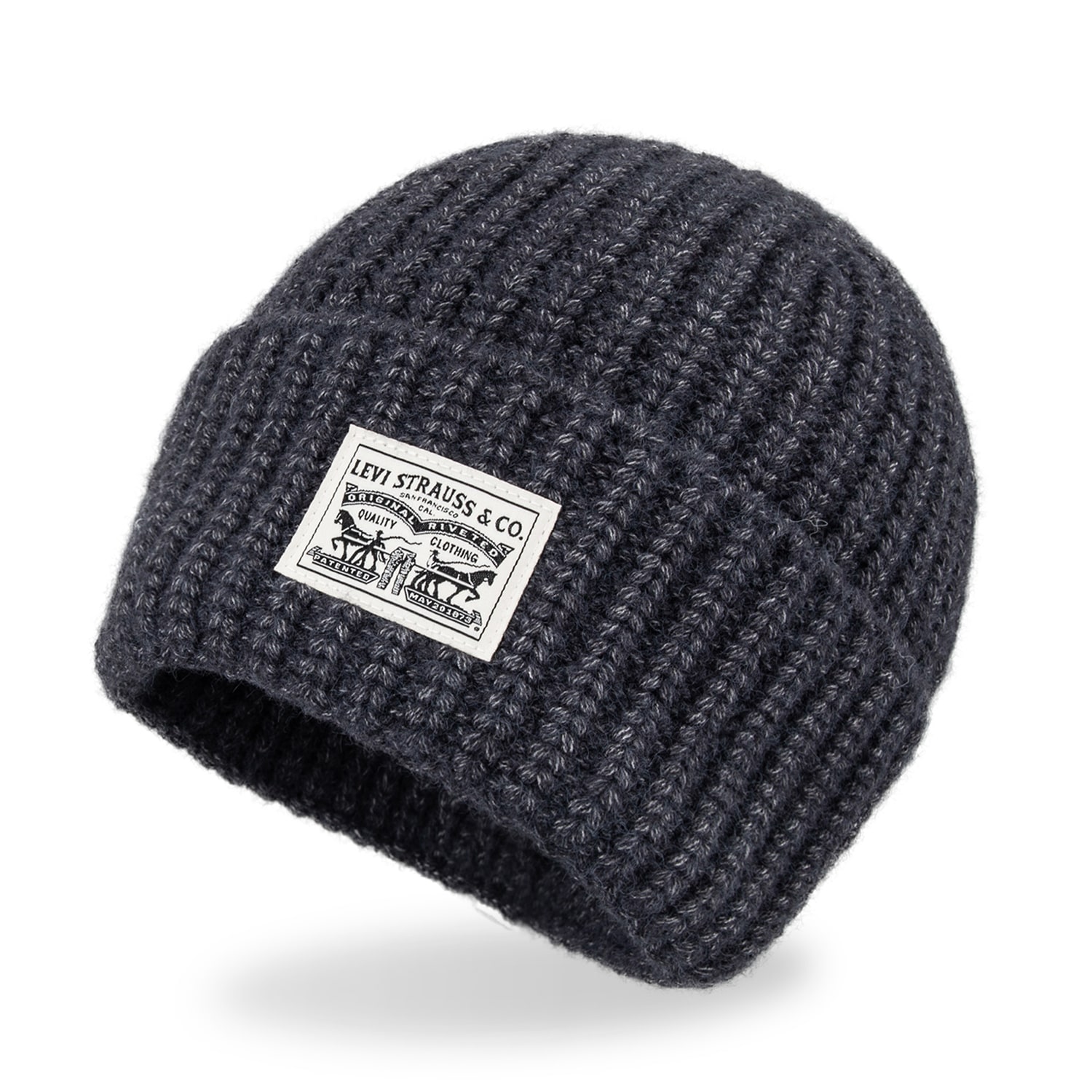 Levi's® Ribbed Knit Patch Mens Beanie