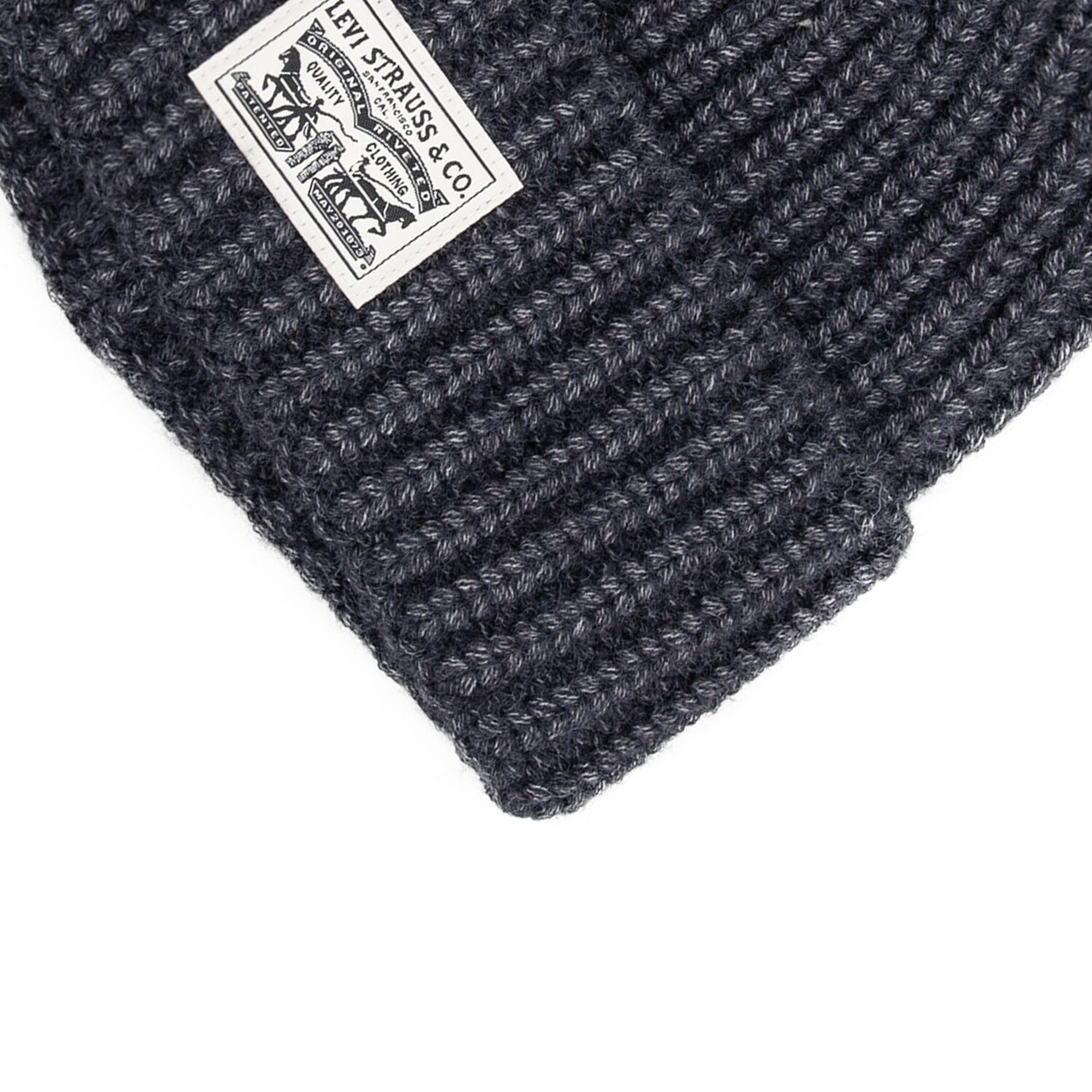 Levi's® Ribbed Knit Patch Mens Beanie